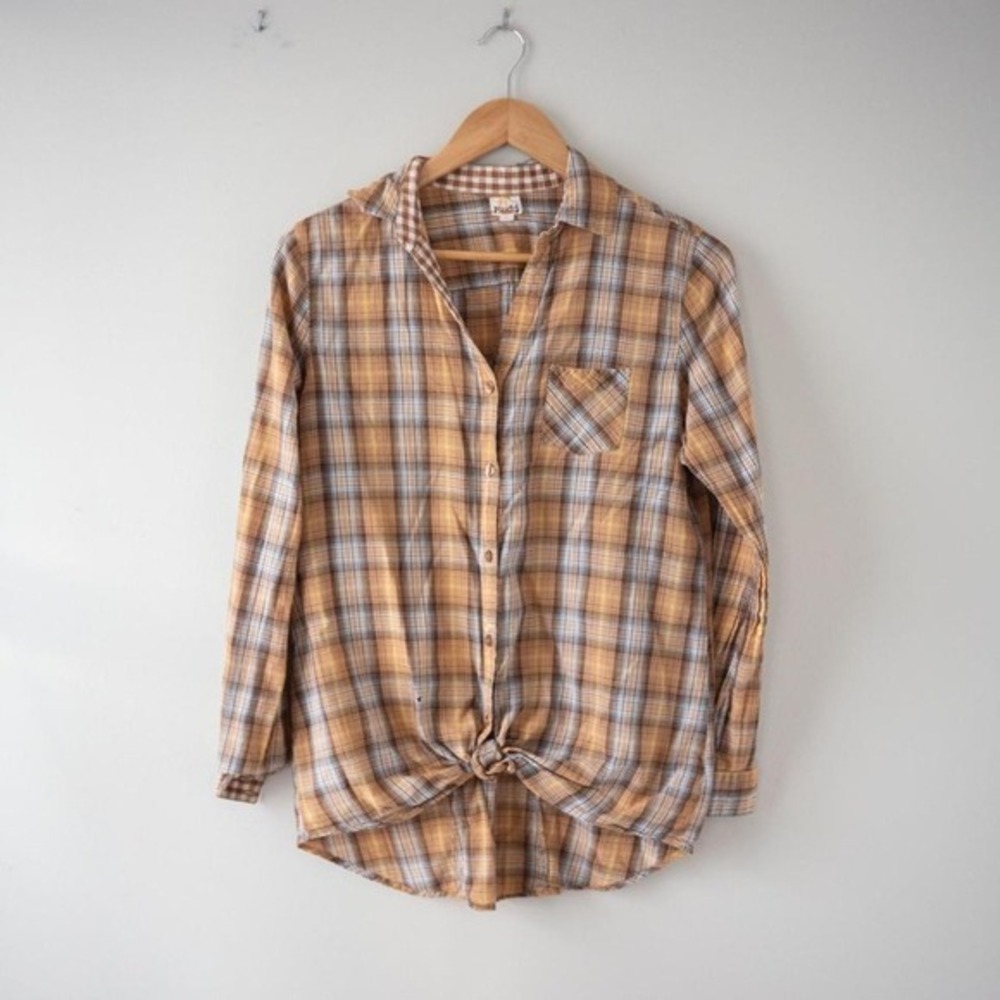 Y2K Mudd Long-Sleeve Button Down Flannel‎ Shirt